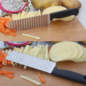 明昊法式塑料柄薯条波浪刀 多功能切菜器不锈钢狼牙土豆切条器