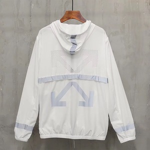 off防晒衣男夏季透气防紫外线风衣超薄户外长袖衣服情侣外套white