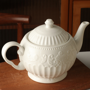 欧式茶壶单壶茶壶陶瓷花茶壶女士小茶壶下午茶茶壶陶壶茶具泡茶壶