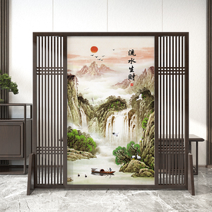 山水画的屏风