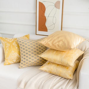 黄色双面客厅沙发靠头垫床背靠垫现代轻奢极简风抱枕高颜值靠枕套