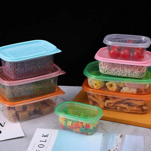 一次性长方形餐盒水果捞打包盒透明塑料外卖盒pp食品级盒子可微波