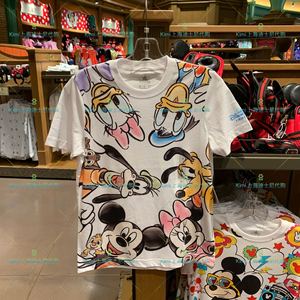 上海迪士尼国内代购  米奇米妮唐老鸭高飞布鲁托可爱成人短袖T恤