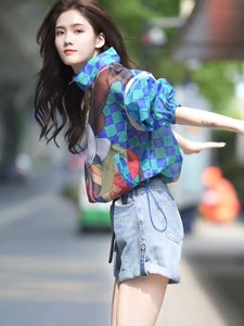 韩系休闲印花薄款外套新款2024爆款防晒衣女夏季运动小个子上衣潮