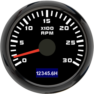 汽车改装转速表0-3000rpm1-8缸发动机通用汽车船工程机械仪表