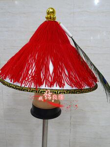 清朝官帽兵帽故宫帽盔上朝斗笠太监帽 雍正王朝清兵帽王爷暖帽