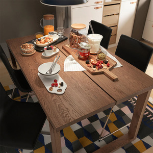 实木餐桌橡木宜家