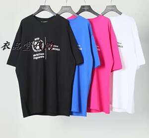balenciaga巴黎世家麦穗粮食wfp字母logo印花短袖圆领t恤男女同款