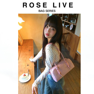 ROSE LIVE2024春夏新款手提休闲通勤百搭波士顿枕头包单肩腋下包