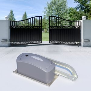 开门机电动平开大门遥控曲臂电机室外自动庭院大铁门八字开门机