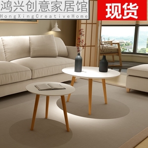 现代小户型客厅简易茶几小桌北欧多功能迷你小型茶几简约圆形特价