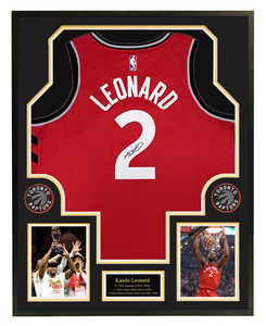 伦纳德 亲笔签名球衣 猛龙队 篮球服 裱框 带证书 收藏