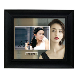 周边收藏 佟丽娅亲笔签名 照片 裱框