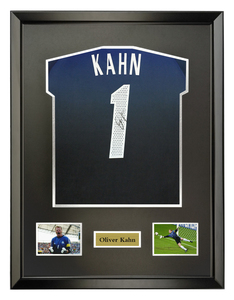 奥利弗卡恩 2002德国队门将 亲笔签名球衣足球服 裱框含证书