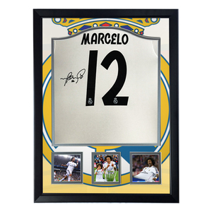 皇家马德里马塞洛亲笔签名 足球服球衣 含sa证书 体育周边