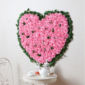 心形花墙,桃心花墙,求婚背景墙 婚庆 婚礼 花墙背景墙 仿真花