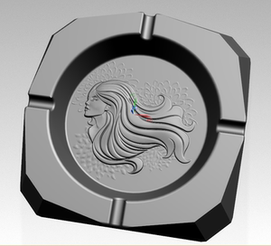 ug美女烟灰缸3d浮雕三轴stp格式cnc数控加工图档