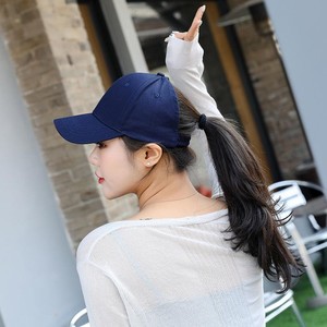 高马尾帽子女夏天可扎辫子棒球帽防晒鸭舌帽韩版太阳帽空顶遮阳