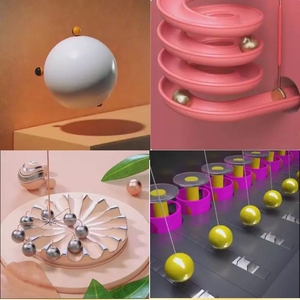 c4d三维循环人体解压放松助眠创意动画书单号育儿治愈短视频素材