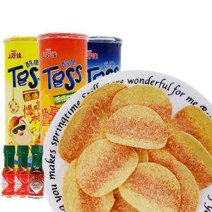 上好佳醇脆薯片罐装100g烧烤番茄原味烤肉经典口味家庭实惠装零食