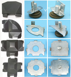 45款办公桌配件32屏风隔断卡座工位接头盖子卡扣铝合金封边条黑色