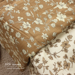 日本小纹工坊双层纱布纯棉布料衣服家居童装被套枕套床单全棉面料