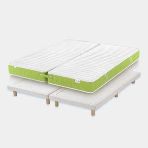 纳曲naqu 折叠席梦思弹簧床垫 可分体1.8m双人天然乳胶床垫子定做