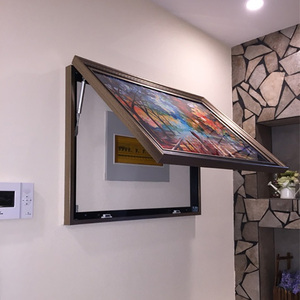 简欧电表箱装饰画推拉家用配电箱遮挡电柜欧式电阀盒弱电奢华电匝