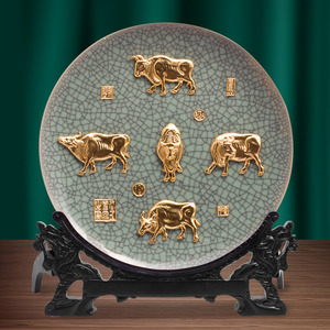 金箔五牛图