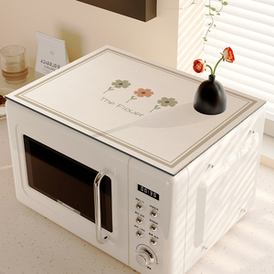 微波炉防尘盖垫家用电器烤箱遮盖布冰箱洗衣机防水防油皮革保护垫