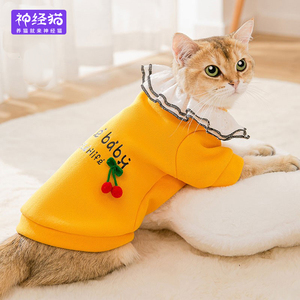 网红公主猫咪衣服可爱春夏薄款卫衣布偶蓝猫小猫猫幼猫宠物防掉毛