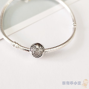 潘多拉pandora 欧洲代购 迪斯尼 米奇米妮791450cz满钻爱心固定扣
