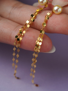 流苏耳环长款女款金银两色显白简约百搭气质小众高级感设计耳饰