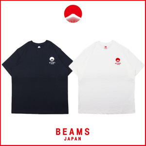 【现货】beams japan 21ss定番富士山刺绣logo男女情侣休闲短袖te