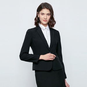g2000女装初秋高端商务西装外套西服职业通勤短款黑色休闲小
