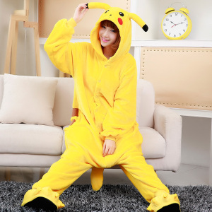 冬季绒动物卡通连体睡衣如厕男女长袖情侣家居服包邮