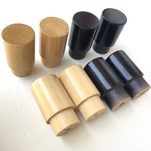 装裱材料日式轴头裱画材料日式画轴头原木色轴头日式平头黑色亮漆