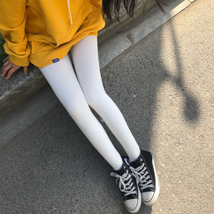日系春秋玉米白奶白色连袜裤打底裤袜显瘦软妹子裤袜lolita白袜子