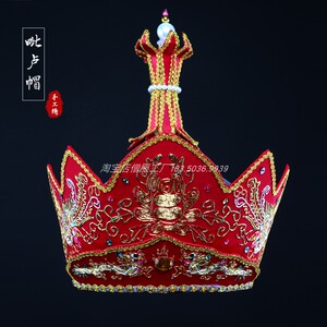 手工毗卢帽配五佛冠做法唐僧帽佛法帽佛教用品五佛法师帽毗罗僧帽