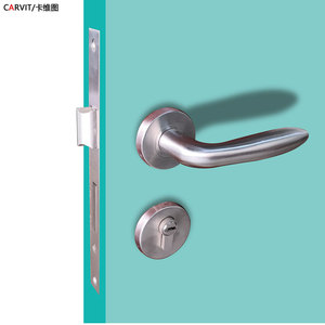 CARVIT/卡维图分体执手锁纯正304不锈钢简约现代双锁舌家用房间锁