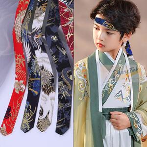 男童汉服抹额宋制发饰发带棉布飘带绑发丝带头绳古装配饰古风头饰