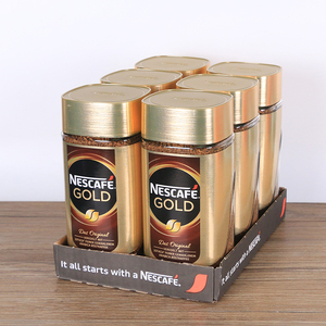 瑞士进口雀巢金牌咖啡GOLD200g纯咖啡无加糖速溶黑咖啡 正品