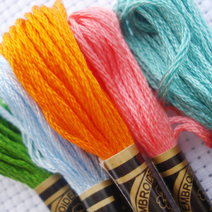 rosace绣线447色dmc线号 100%埃及棉rs纯棉十字绣线diy手工线清仓