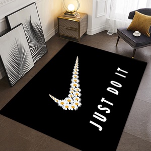 小雏菊地毯客厅北欧网红黑色球鞋地毯轻奢鞋墙电竞椅拍照潮流地垫