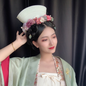 良造坊团冠原创设计汉服配饰宋风宋女冠3d打印古风发饰树脂材质