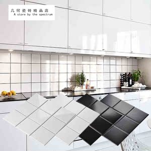 卫生间陶瓷马赛克 浴室瓷砖 北欧小白砖 厨房白色墙砖