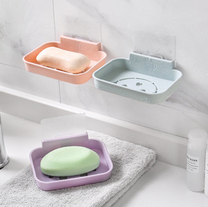 无痕贴浴室壁挂式肥皂盒沥水香皂架挂式收纳盒创意香皂盒