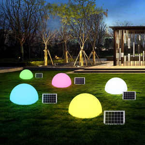 led发光半球户外现代简约防水太阳能花园草地景观庭院装饰落地灯