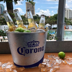 科罗娜冰桶corona extra ice bucket 复古做旧镀锌铁皮桶啤酒冰桶