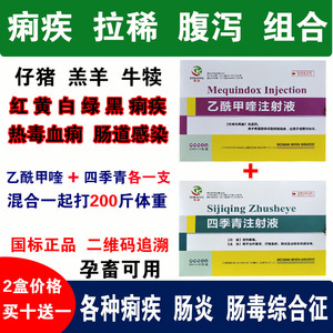 乙酰甲喹注射液兽药兽用四季青针剂猪牛羊肠炎拉稀仔猪黄白痢菌净